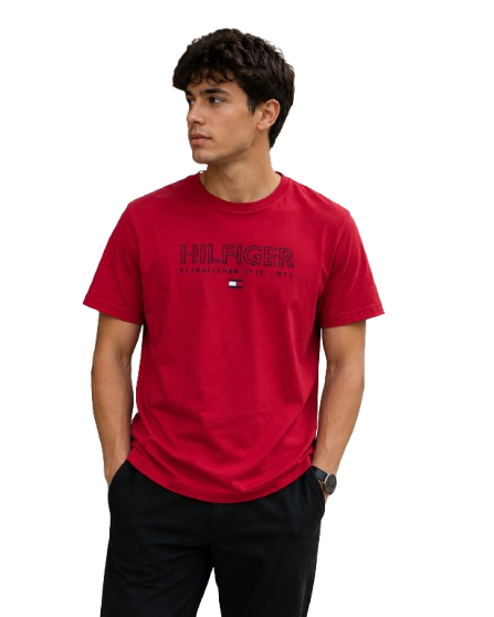 Camiseta roja con el logo de Tommy Hilfiger 1985