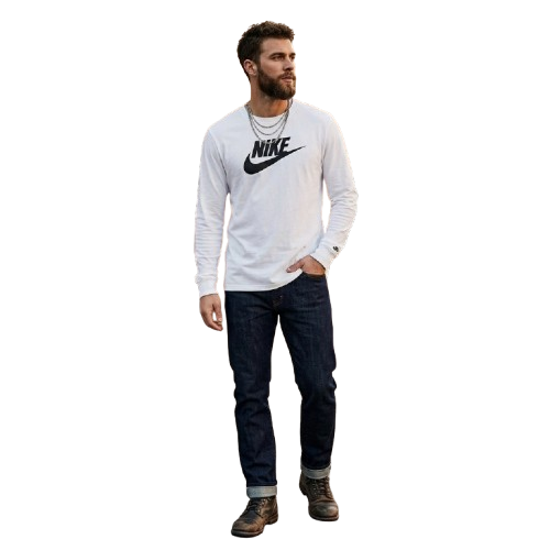 nsw ls t-shirt white/black – Footway.com blanco S