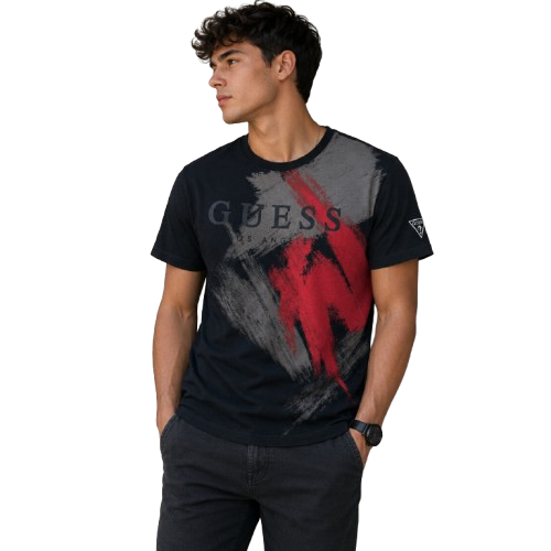 Playera Guess de algodón con diseño abstracto